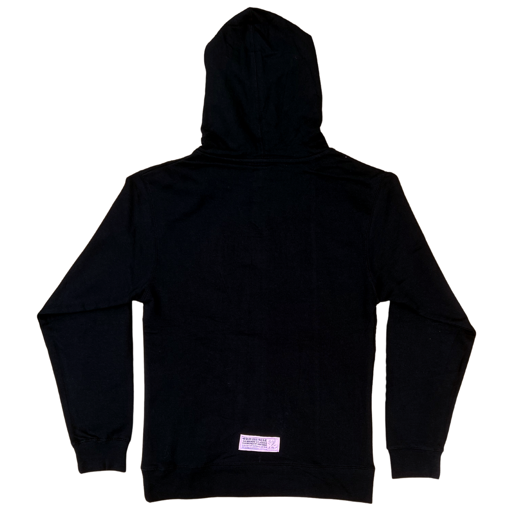 Black hoodie with print deals