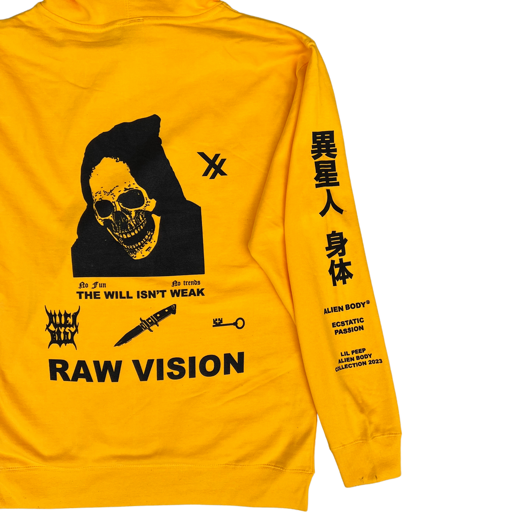 Yellow online alien hoodie