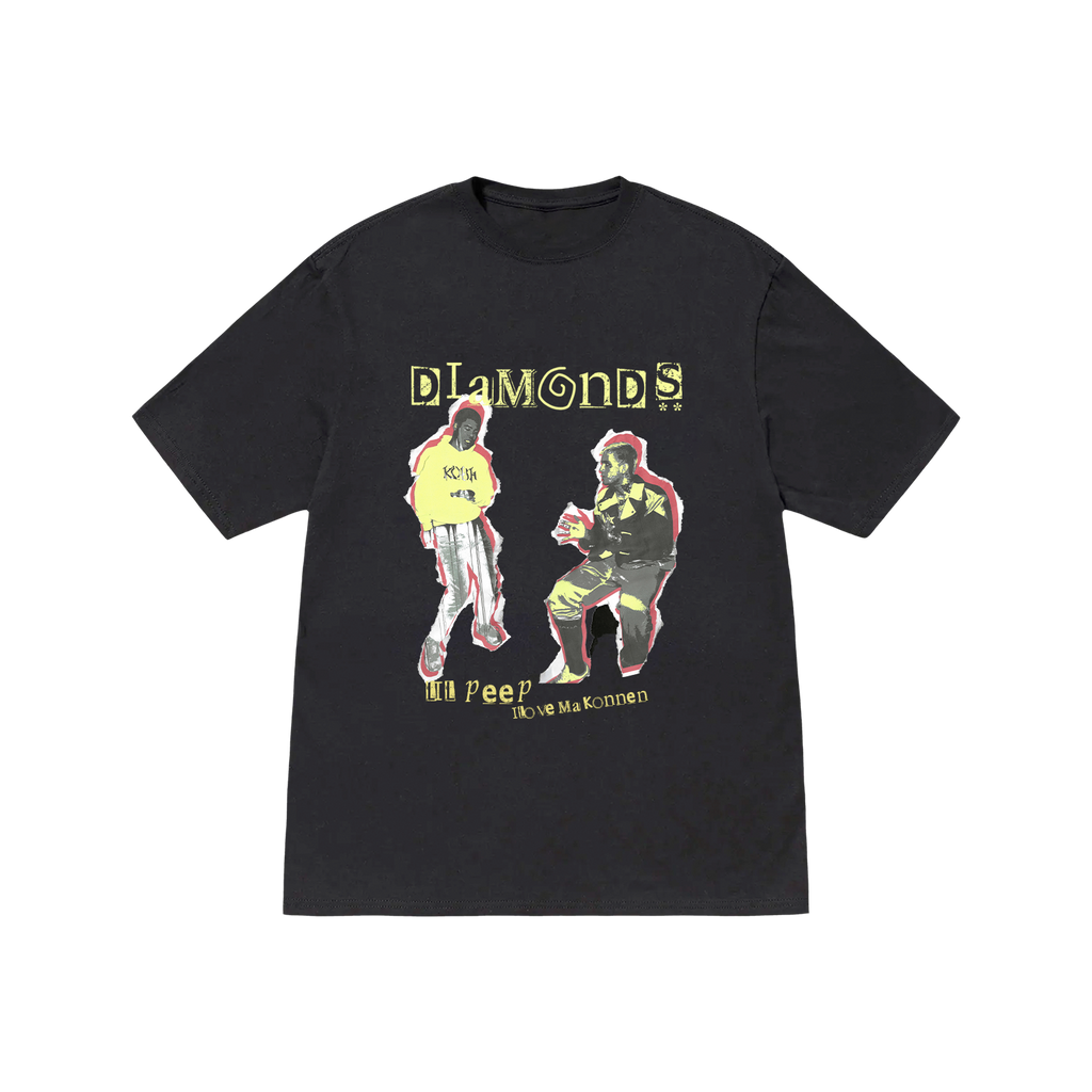 Lil Peep x ILoveMakonnen - DIAMONDS Black T-Shirt