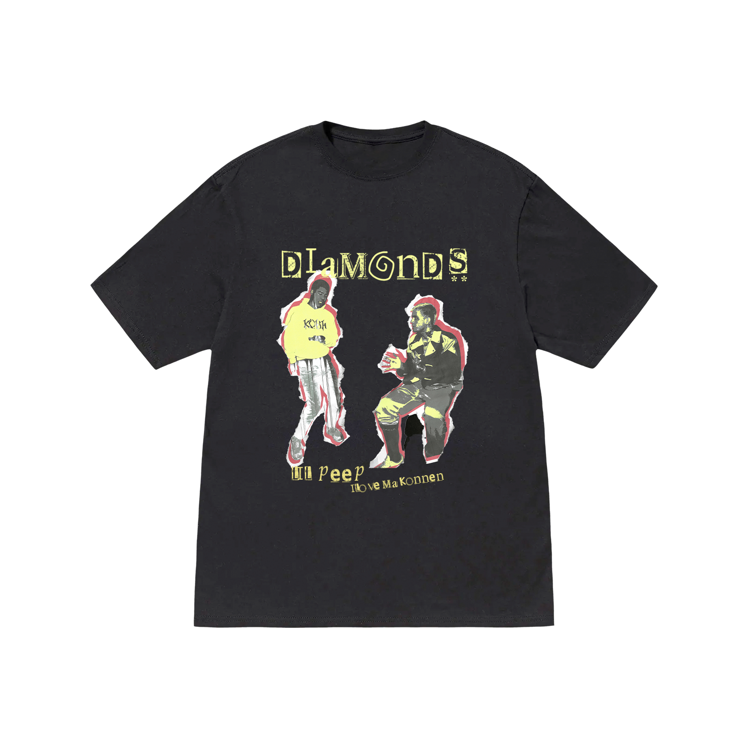 Lil Peep x ILoveMakonnen - DIAMONDS Black T-Shirt – Official Website of ...