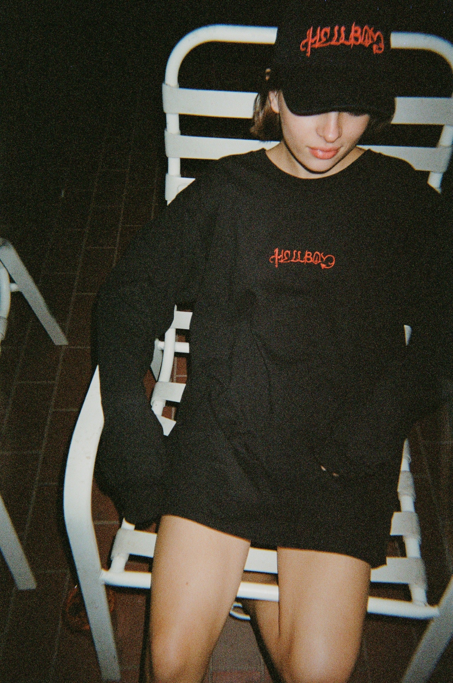 HELLBOY Embroidered Long Sleeve Official Website of the Estate of Gustav Ahr / Lil Peep HELLBOY Embroidered Long Sleeve Official Website of the Estate of Gustav Ahr / Lil Peep